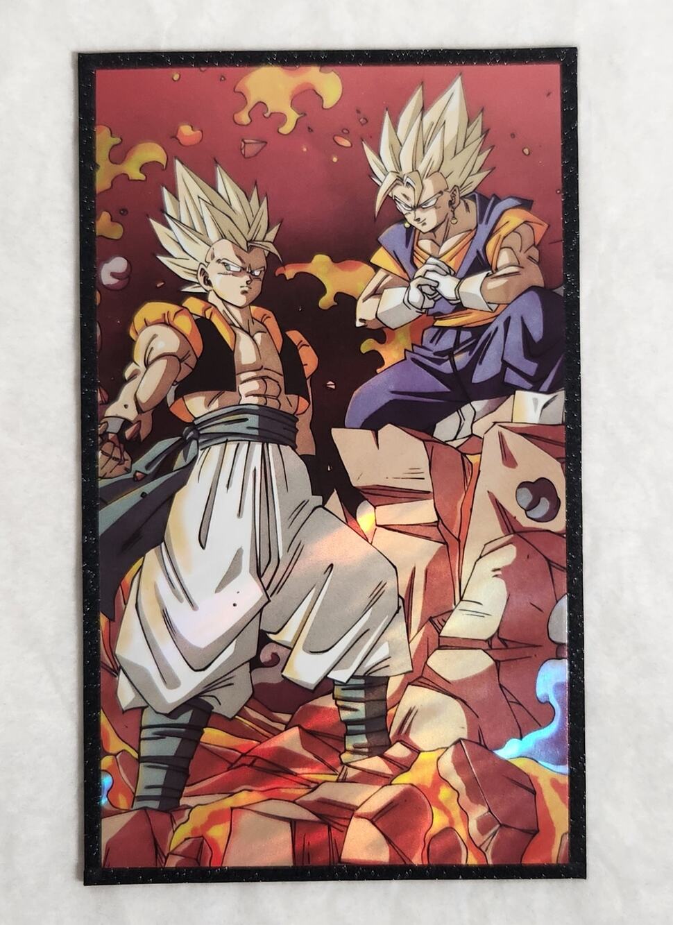 Dragon Ball Gogeta & Vegito 6" x 3.5" Holo Art Card From Blind Bag NM